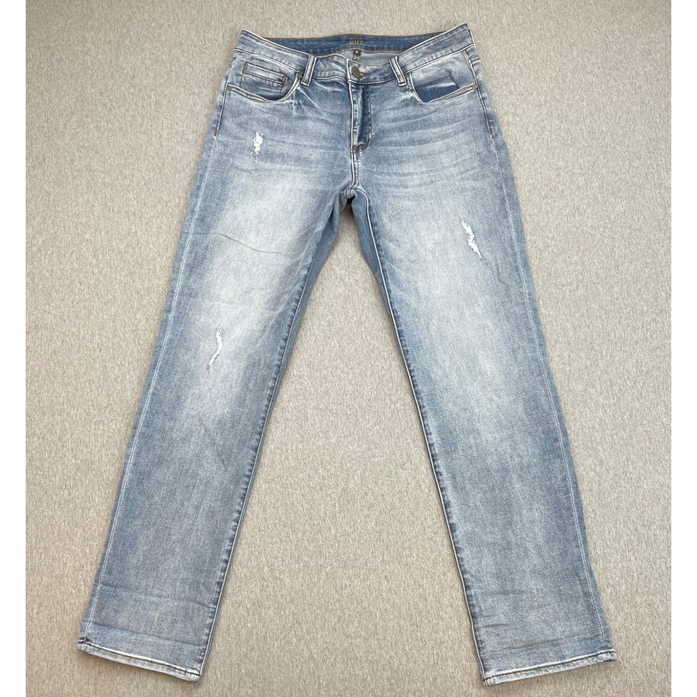 Kut From The Kloth Jeans Womens 10 Blue Cotton Blend Stretch Boyfriend Mid-Rise